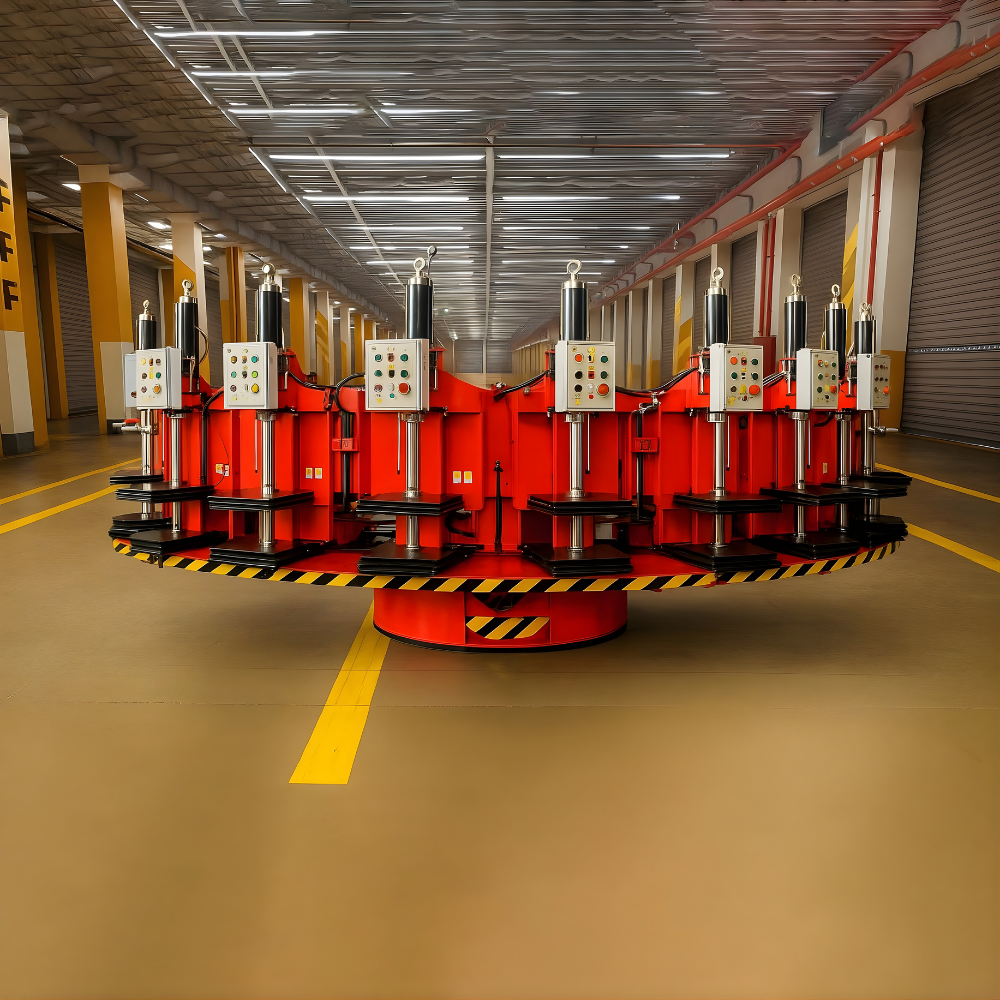 Rubber flooring production and application machines