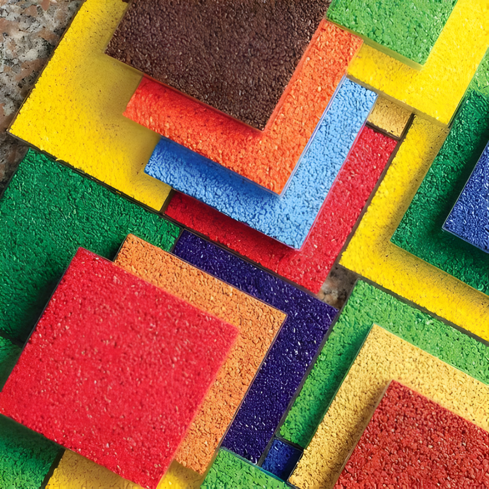 Rubber flooring products and systems